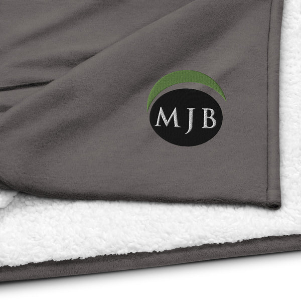 MJB Embroidered Premium sherpa blanket