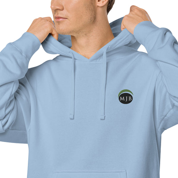 MJB Embroidered Unisex pigment-dyed hoodie