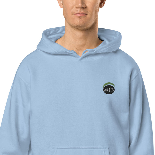 MJB Embroidered Unisex pigment-dyed hoodie
