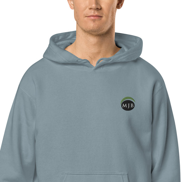 MJB Embroidered Unisex pigment-dyed hoodie