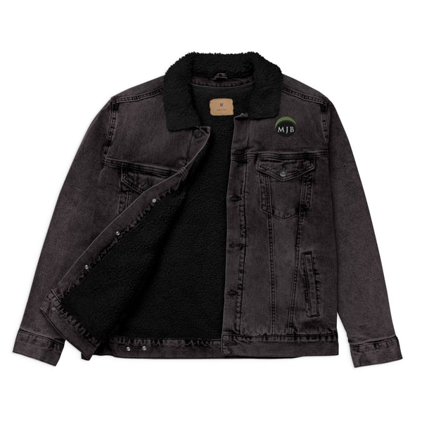 MJB Embroidered Unisex denim sherpa jacket