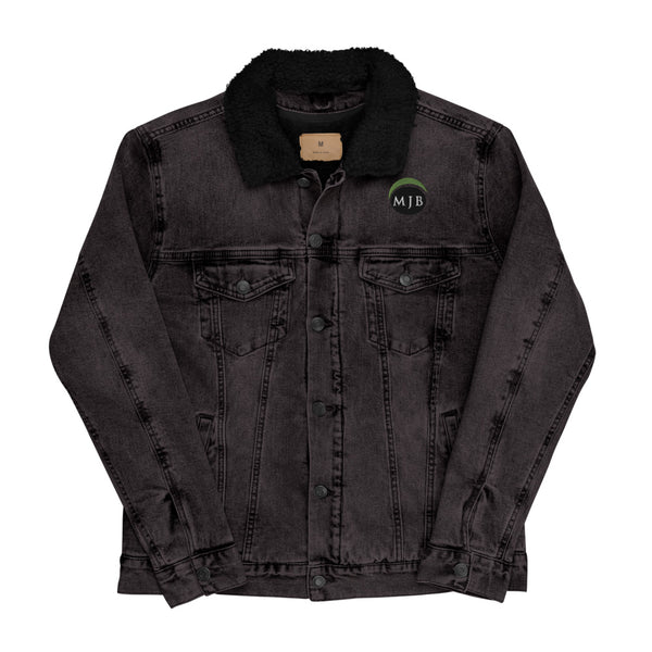 MJB Embroidered Unisex denim sherpa jacket