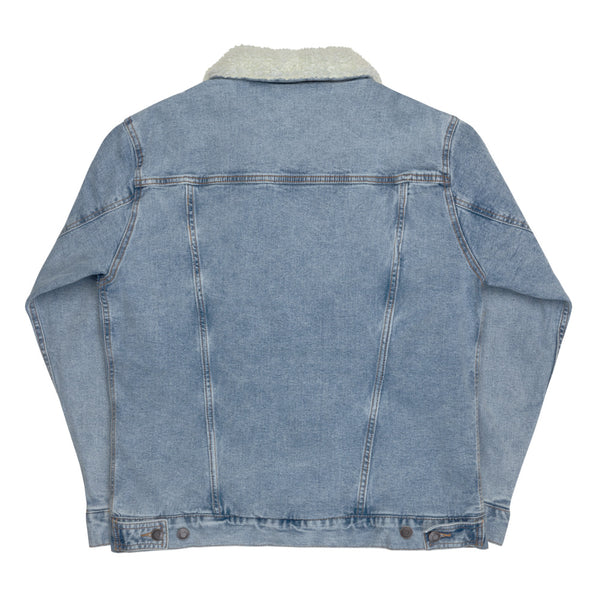 MJB Embroidered Unisex denim sherpa jacket