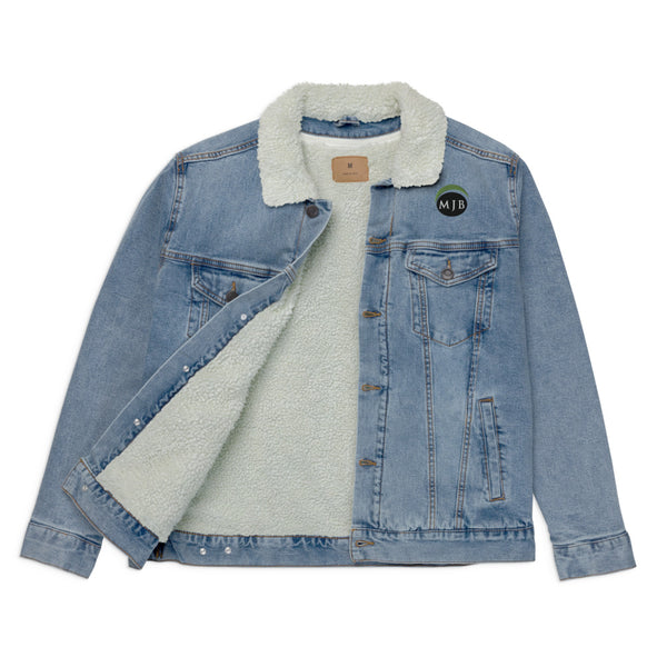 MJB Embroidered Unisex denim sherpa jacket