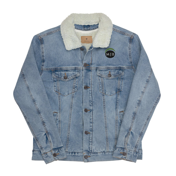 MJB Embroidered Unisex denim sherpa jacket